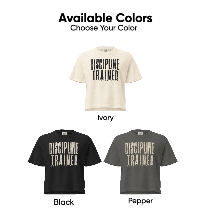 Discipline Trained | Women’s Heavyweight Boxy Tee
