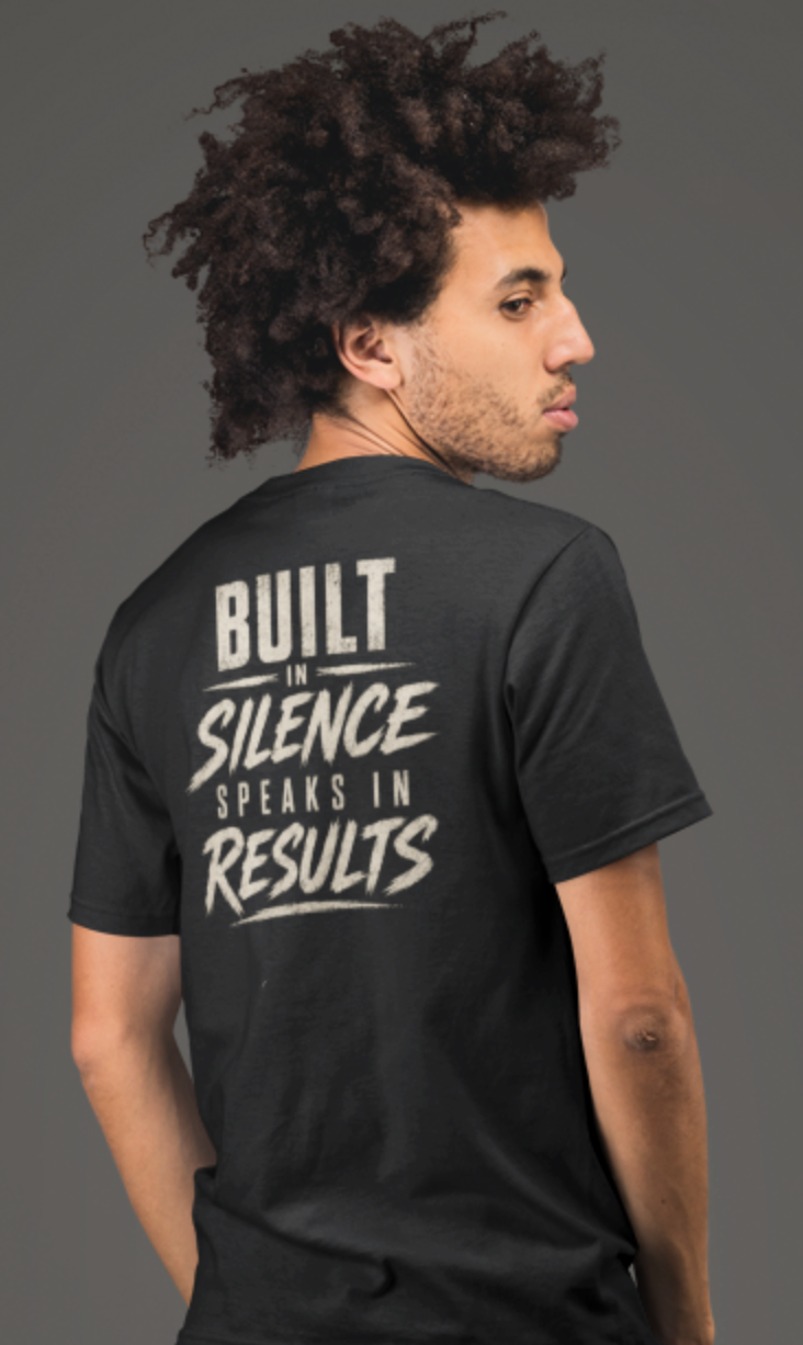 Built In Silence. Speaks In Results | Unisex Garment-Dyed Heavyweight Tee