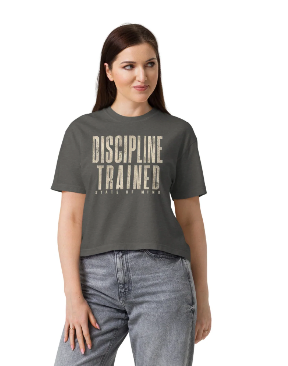 Discipline Trained | Women’s Heavyweight Boxy Tee