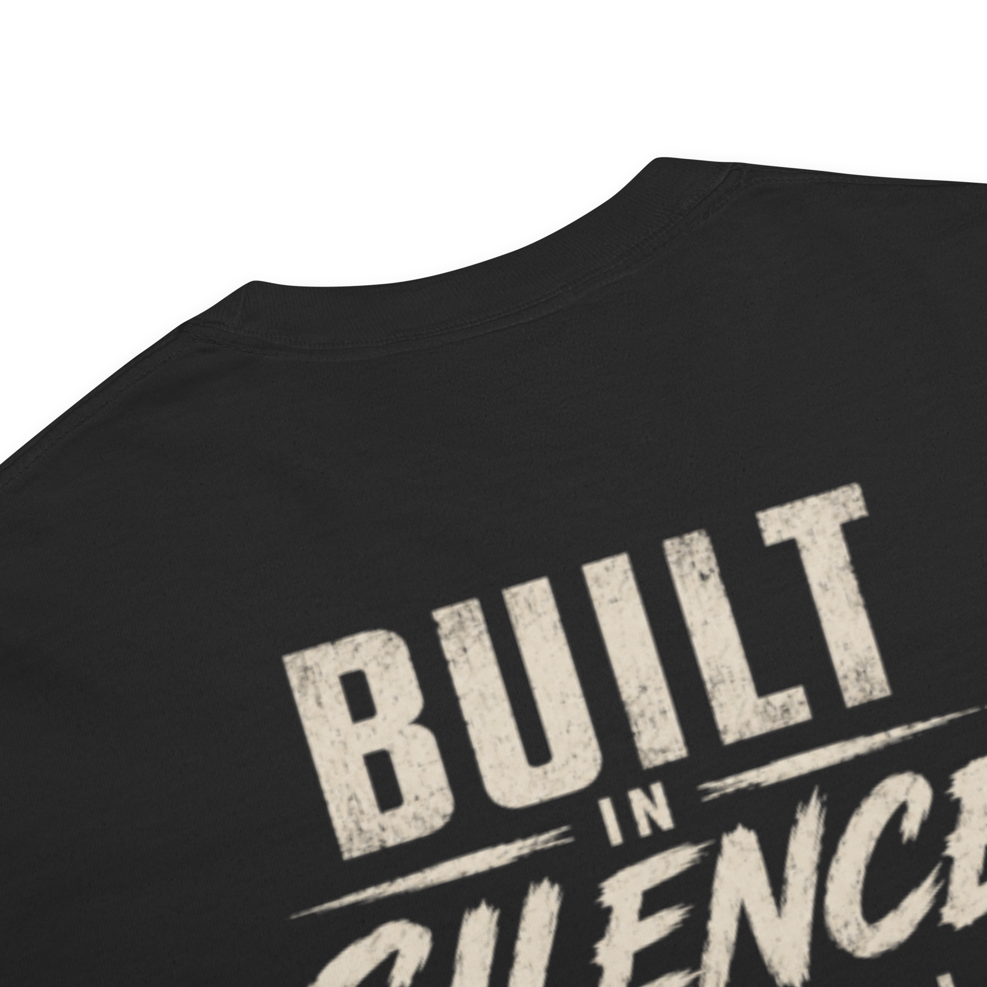 Built In Silence. Speaks In Results | Unisex Garment-Dyed Heavyweight Tee